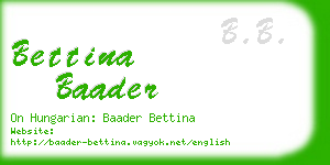 bettina baader business card